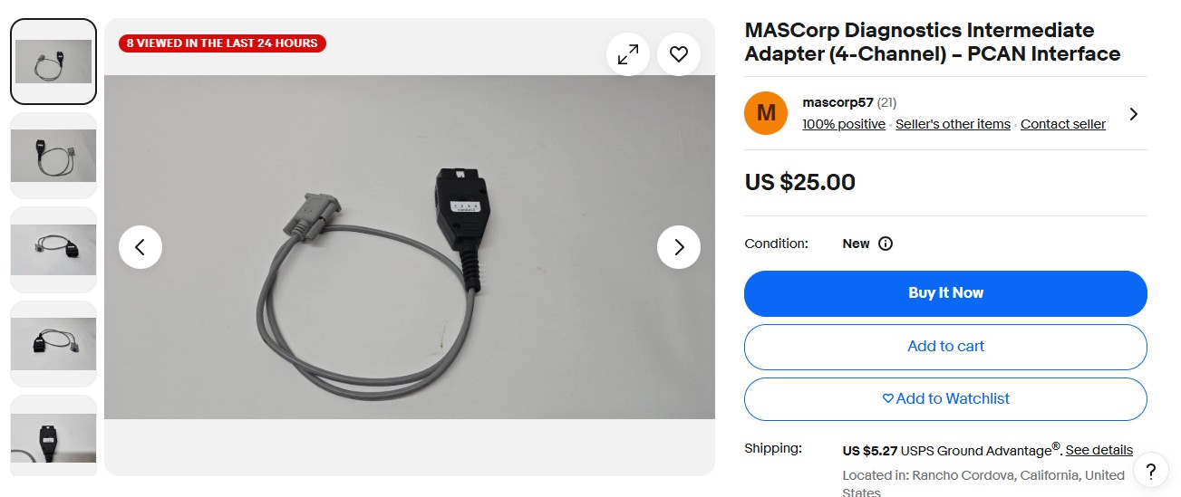 MASCorp Diagnostics Intermediate Adapter (4-Channel) – PCAN Interface